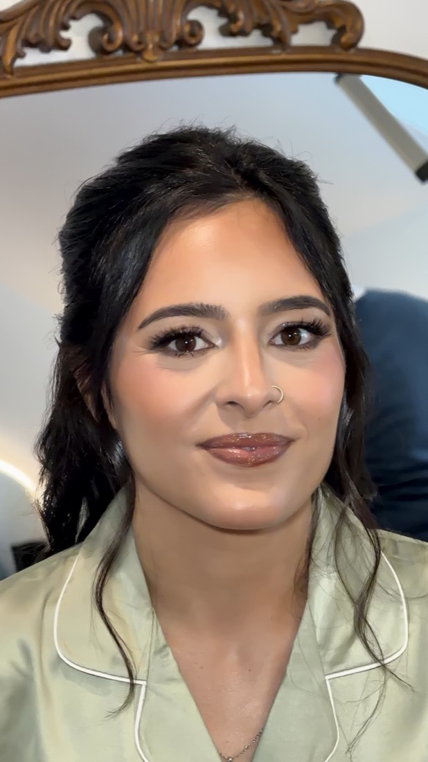 Close-up of luxury bridal makeup with radiant skin — DS Artistry